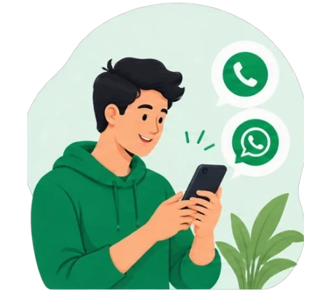 A renter calling a property owner directly on WhatsApp