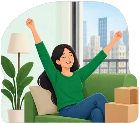 A renter moved into their new home